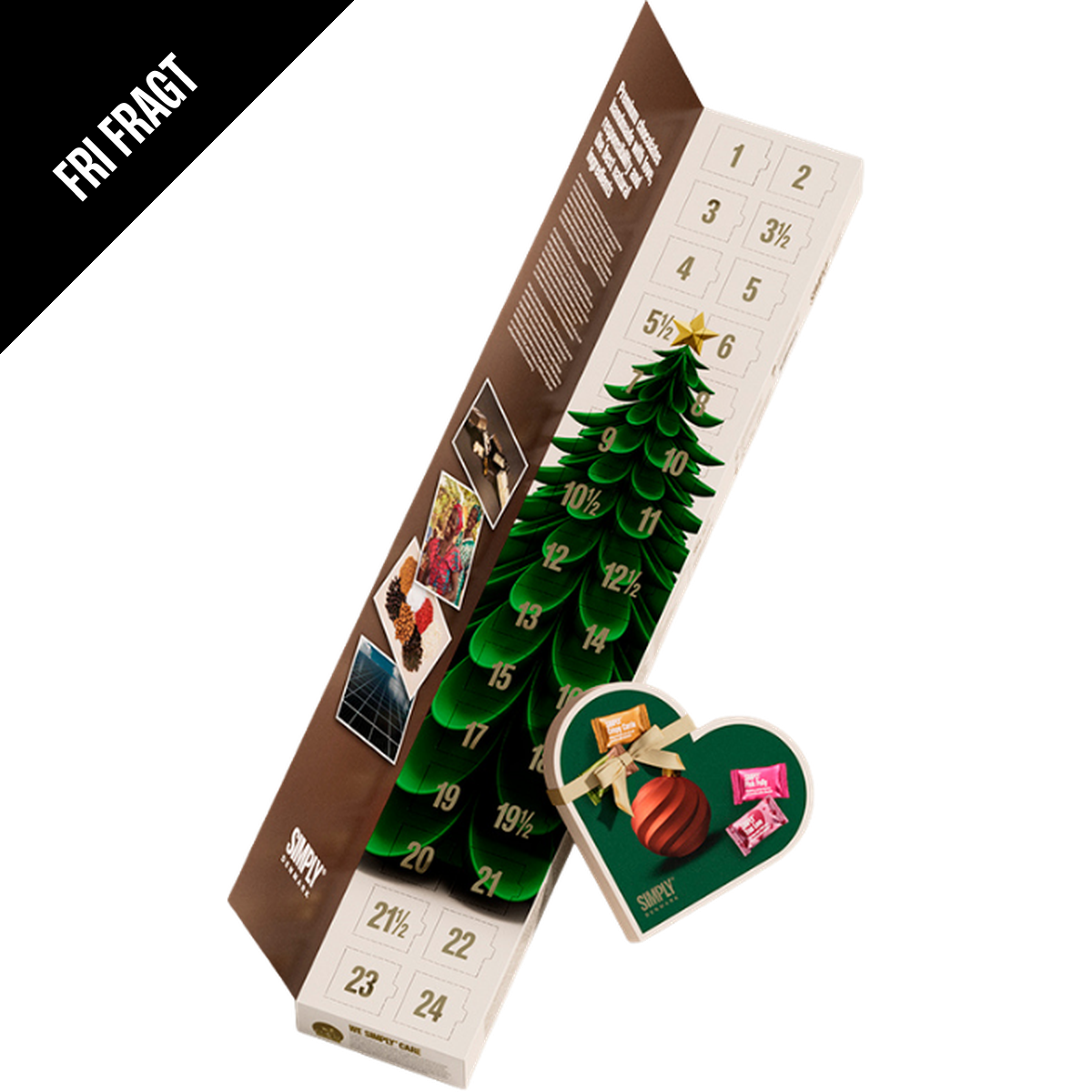 Chokolade Julekalender 2026 – 30 låger – Simply Chocolate, 300 g