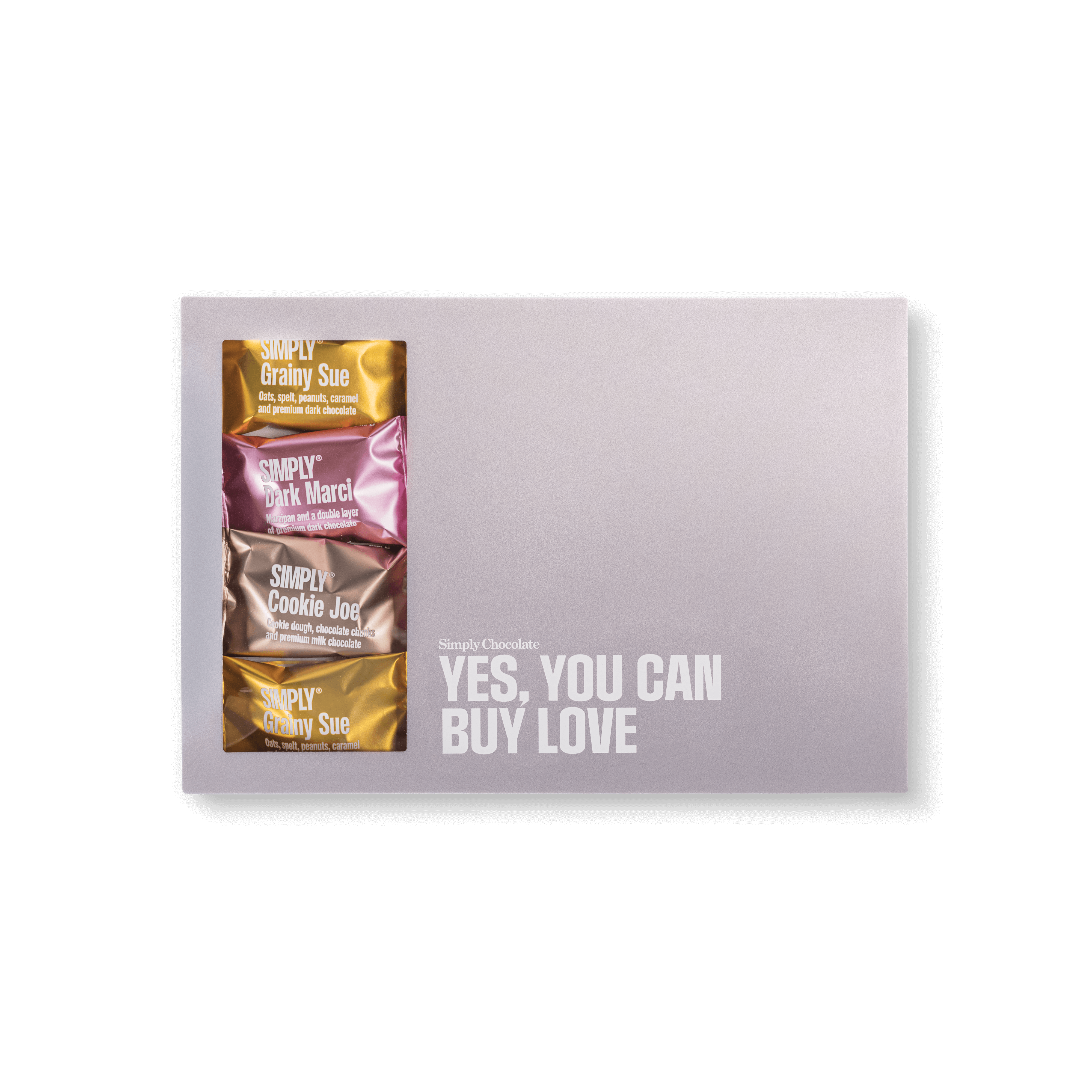 Chokolade Gaveæske 120g - Simply® Yes, You Can Buy Love