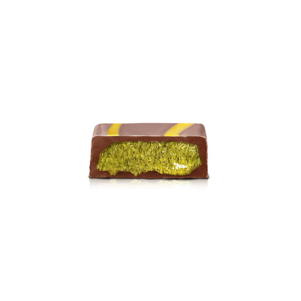 Chokolade Bites kasse - 750g - 75 stk - Simply® Pistacie Mælk