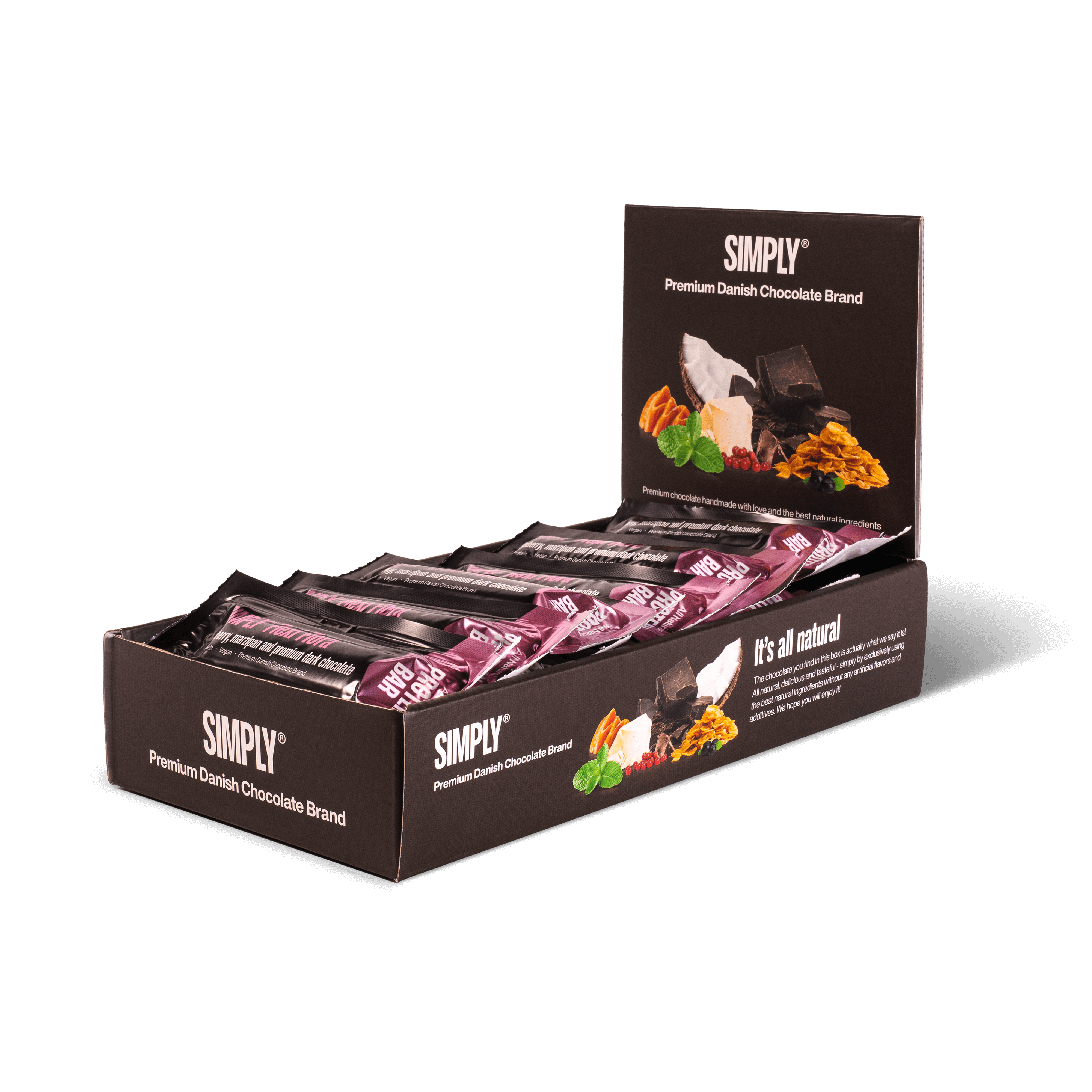 Chokolade Proteinbar kasse 15 stk - Simply® Flexi Flora