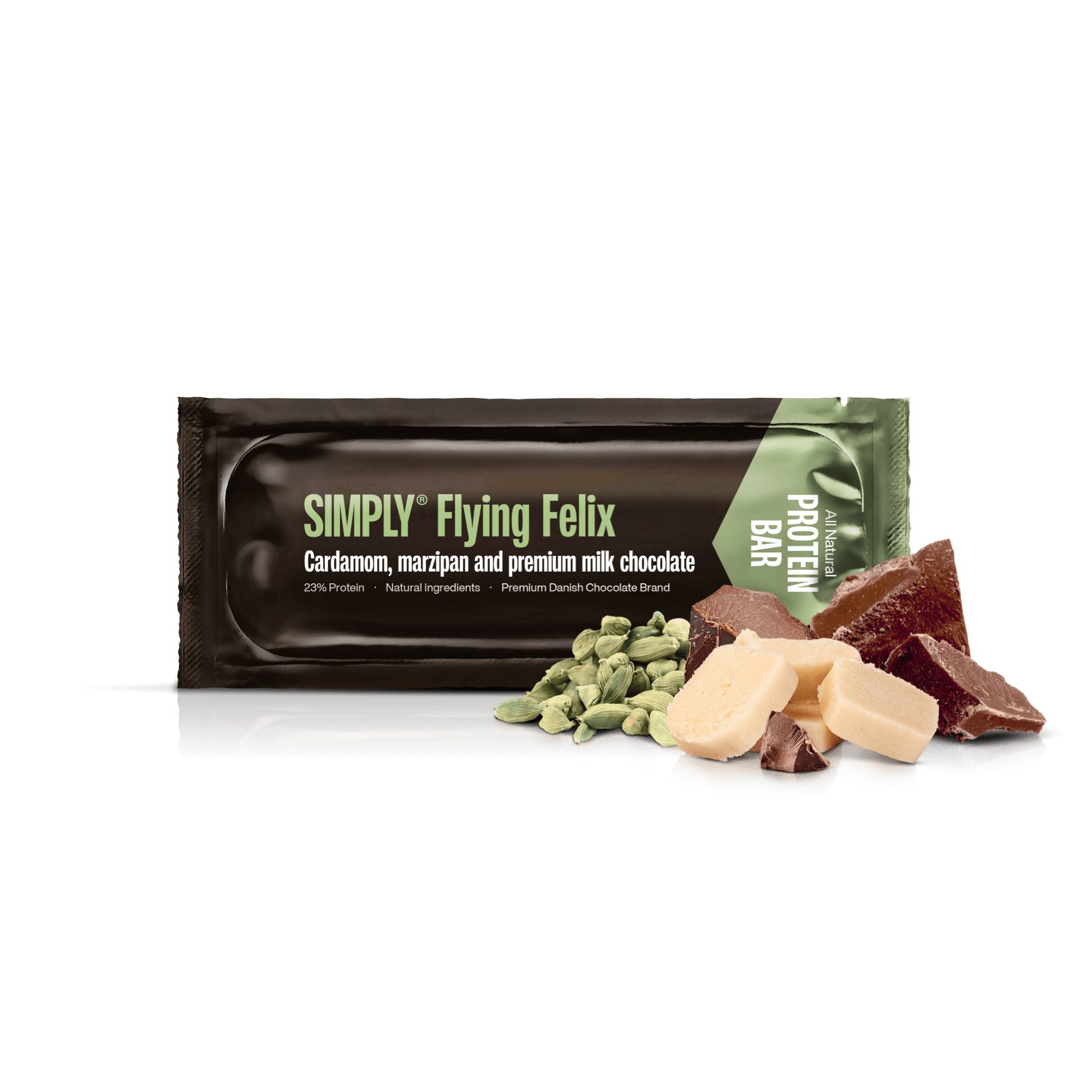 Chokolade Proteinbar kasse 15 stk - Simply® Flying Felix