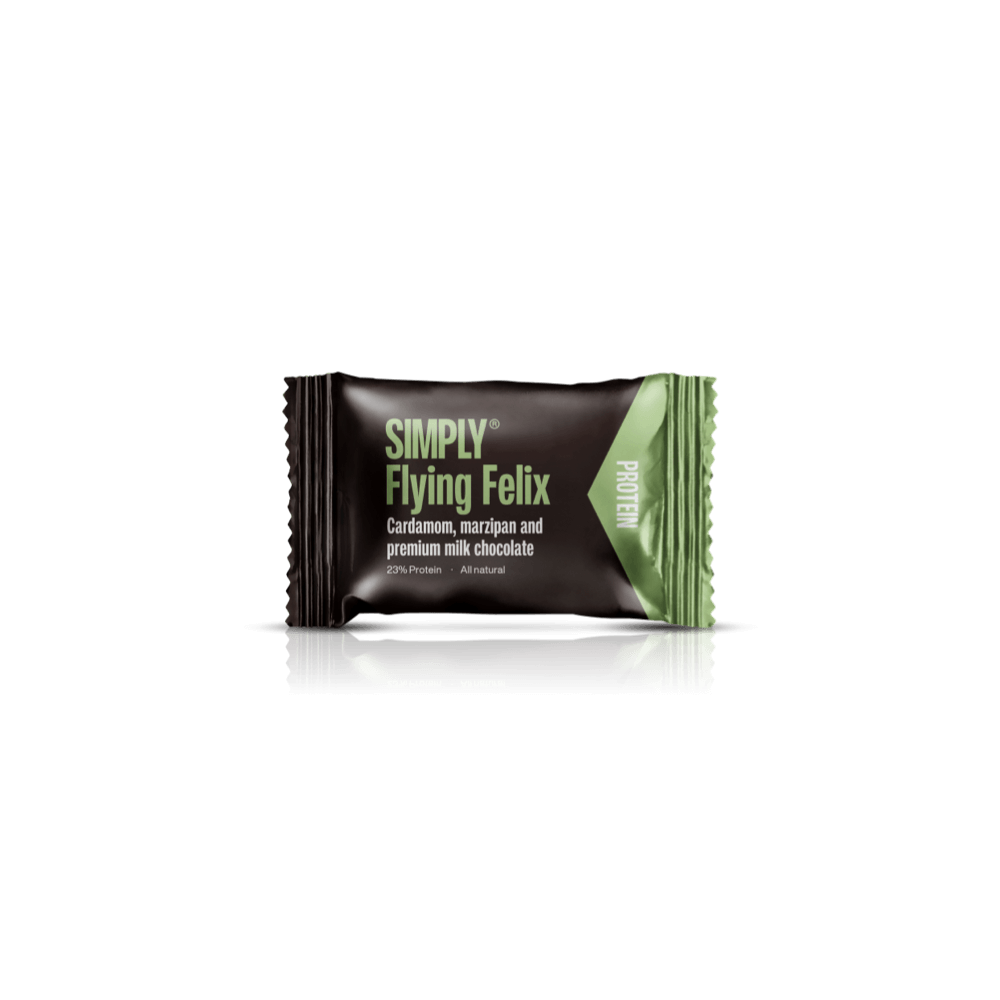 Chokolade protein Bites kasse - 675g - 75 stk - Simply® Flying Felix