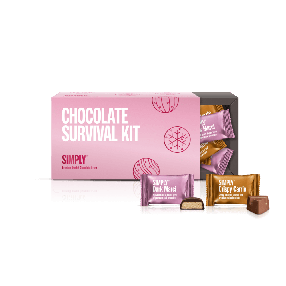 Chokolade Gaveæske 180g - Simply® Chocolate Survival Kit