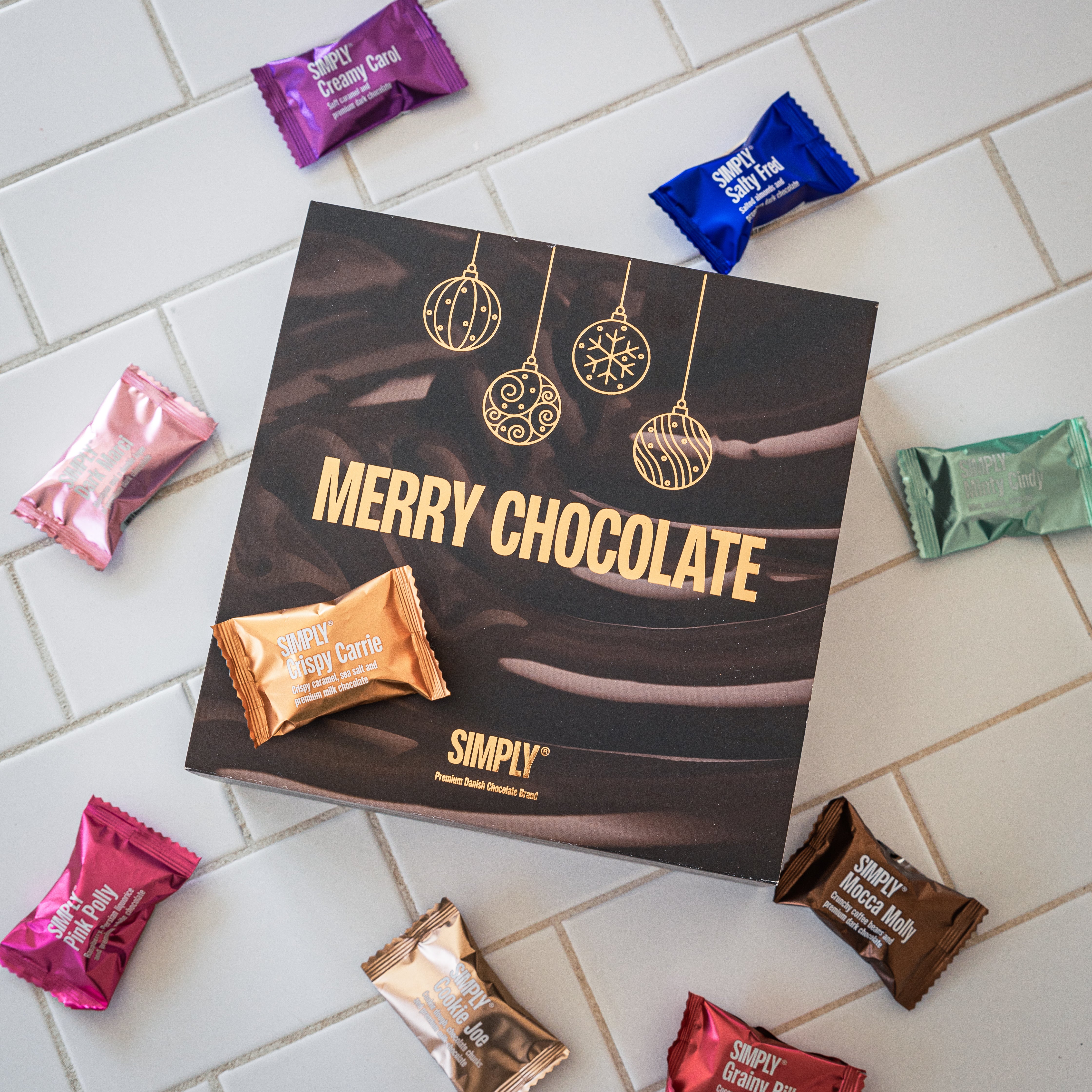 Chokolade Gaveæske 500g - Merry Chocolate