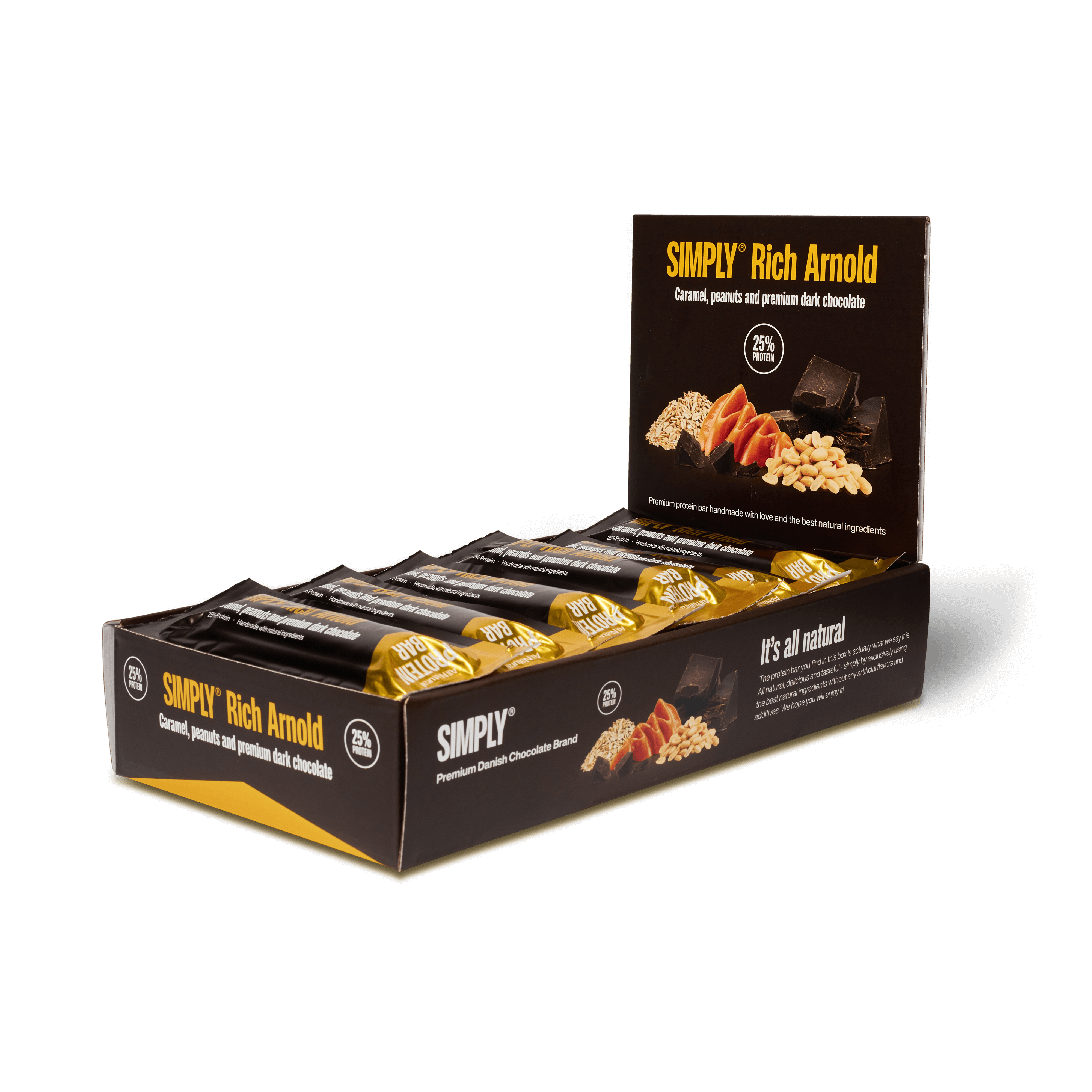 Chokolade Proteinbar kasse 15 stk - Simply® Rich Arnold
