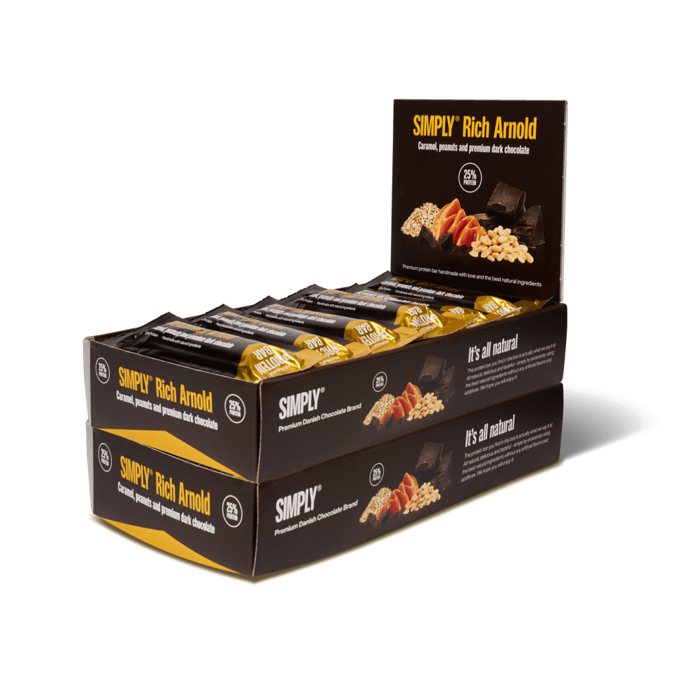 Chokolade Proteinbar kasse 30 stk - Simply® Rich Arnold