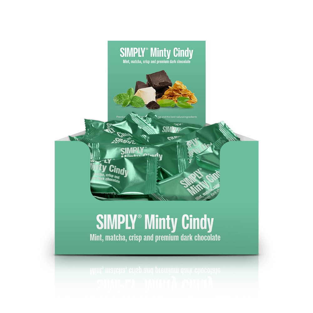 Simply® Minty Cindy - 75 Bites | Mint, matcha the, crisp og premium mørk chokolade - Box of Bites - Simply®