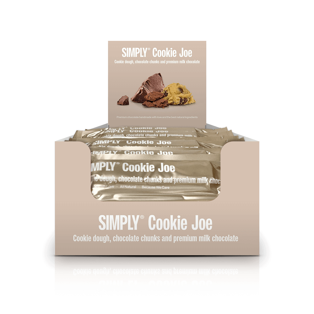 Simply® Cookie Joe | Cookie dough, chokolade chunks og premium mælkechokolade - Chocolate Bars - Simply®