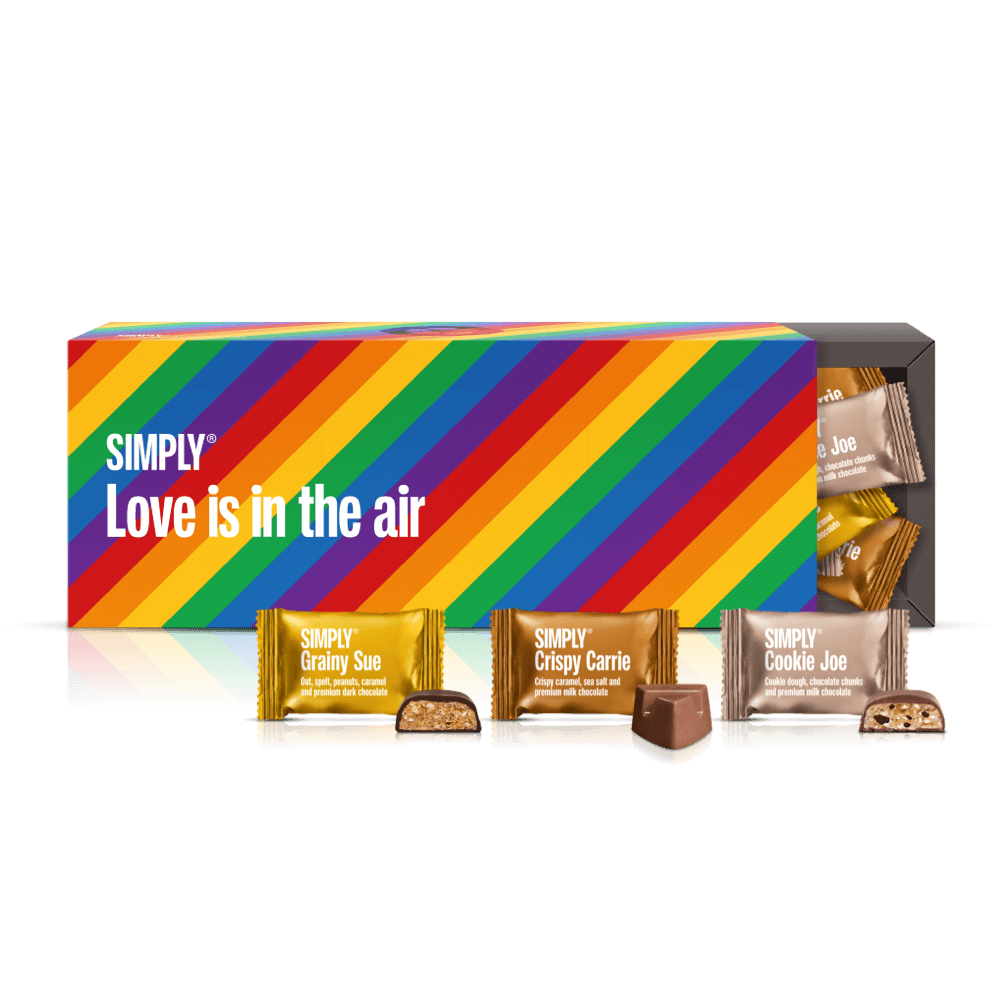 Love is in the air | Gaveæske med 27 stk. Bites - Cubes box - Simply®