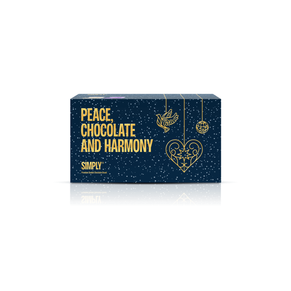 Peace, Chocolate and Harmony | Gaveæske med 18 stk. Bites - Cubes box - Simply®