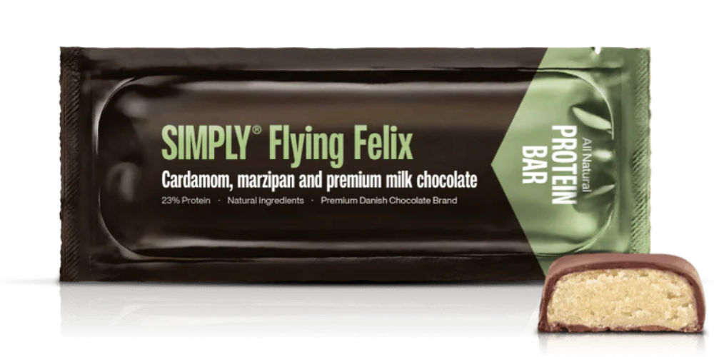 Chokolade Proteinbar mix kasse 15 stk - Simply® Arnold/Sally/Tom/Flora/Felix