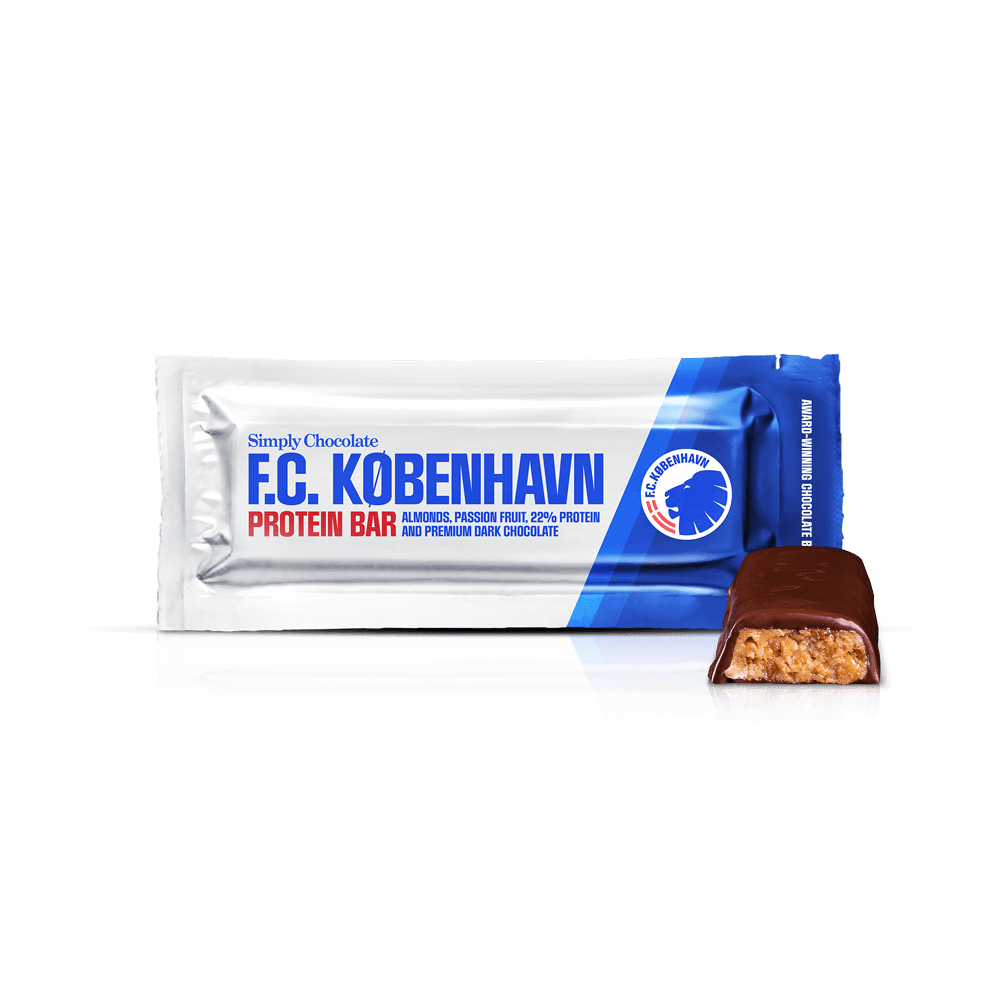 F.C. København Proteinbar | Mandler, passionsfrugt og mørk chokolade - Protein Bars - Simply®