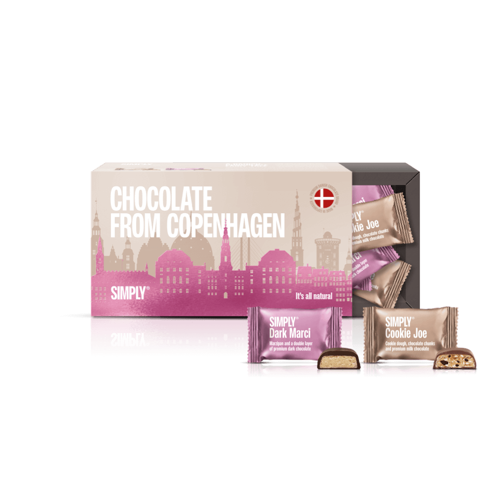 Chokolade Gaveæske 180g - Chocolate from Copenhagen Pink Edition