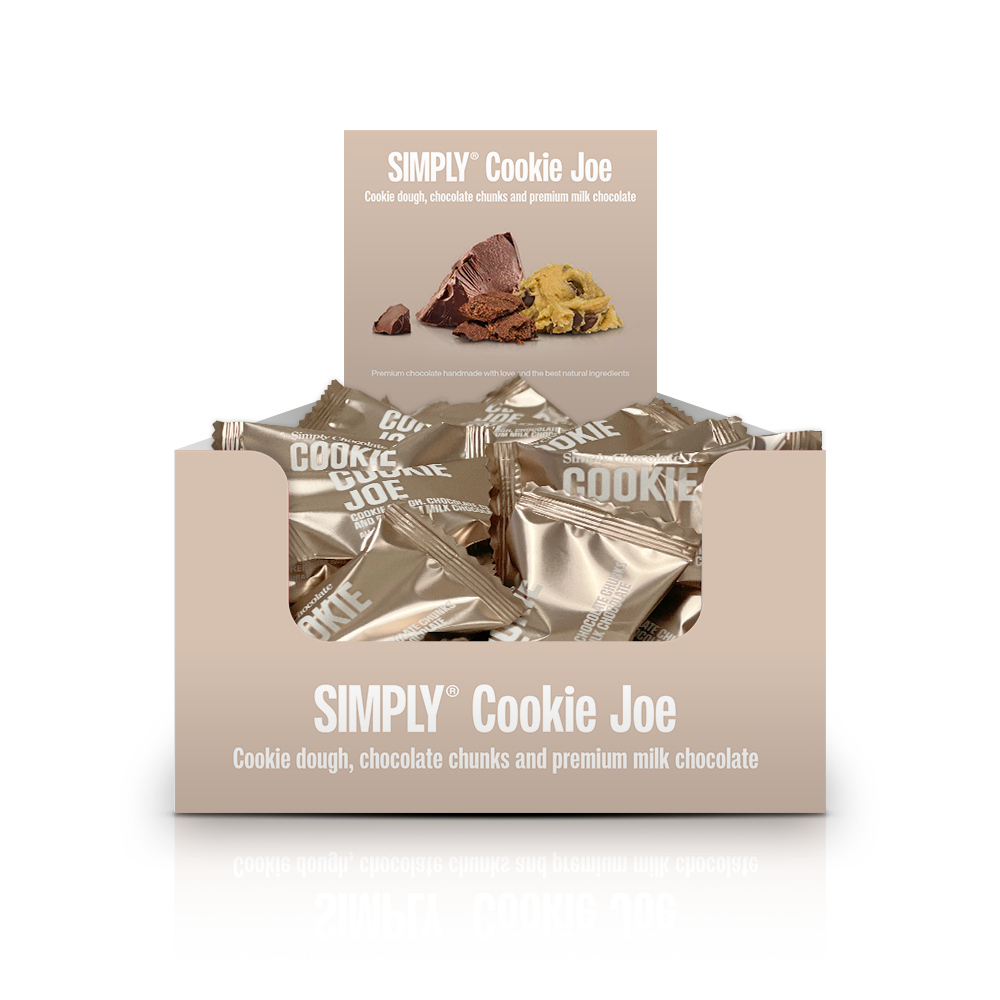 Chokolade Bites kasse - 750g - 75 stk - Simply® Cookie Joe