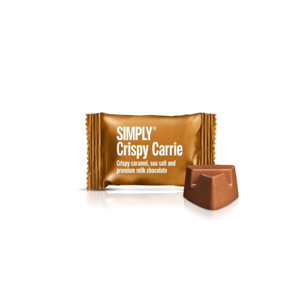 Chokolade Bites kasse - 750g - 75 stk - Simply® Crispy Carrie