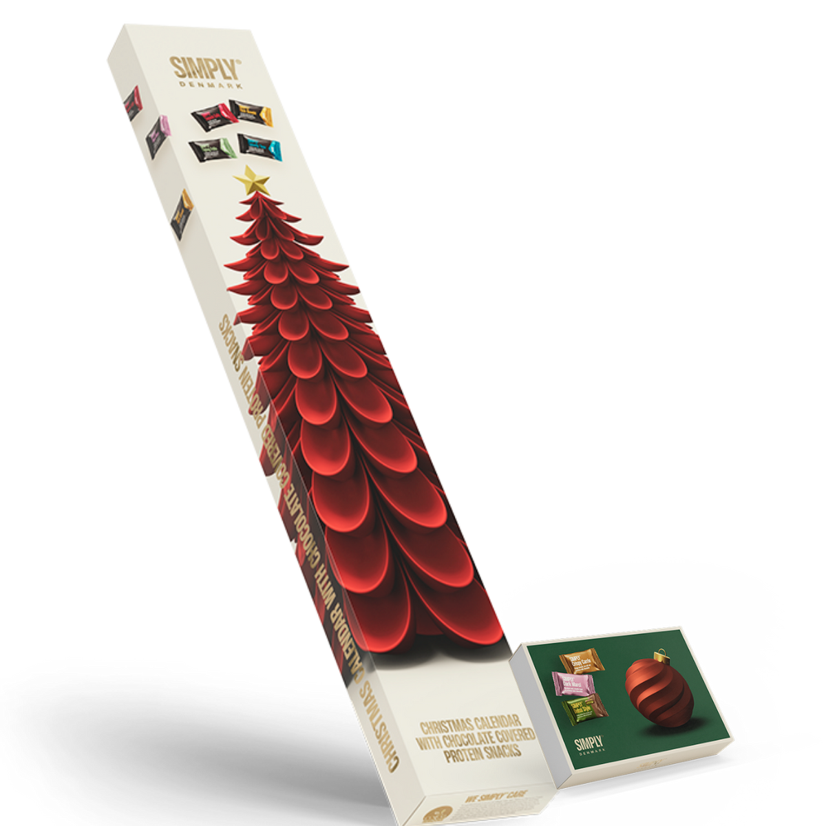 Protein Julekalender 2026 – 30 låger proteinchokolade – Simply Chocolate, 270 g