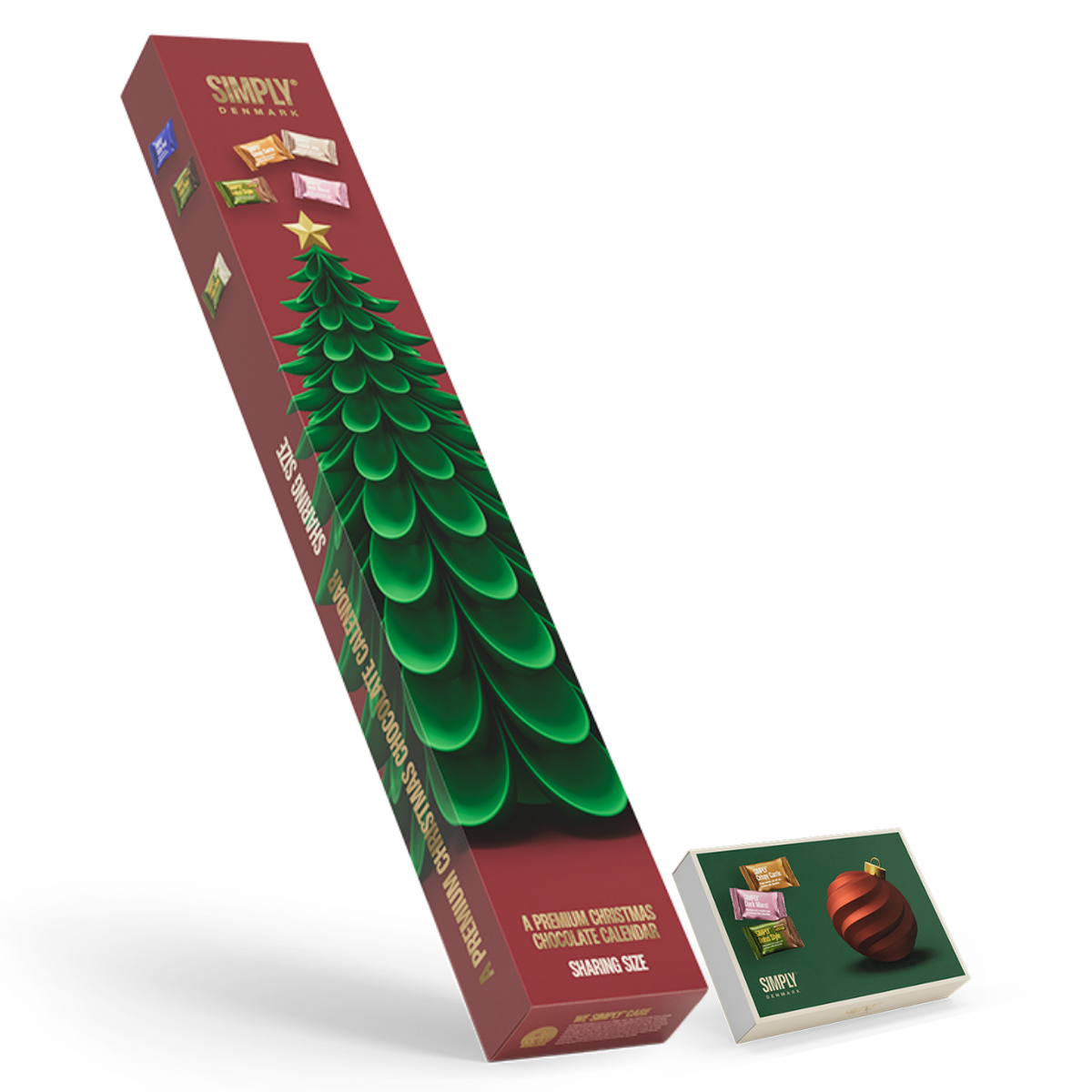 Chokolade Julekalender 2026 Share Size – 30 låger til to – Simply Chocolate, 600 g