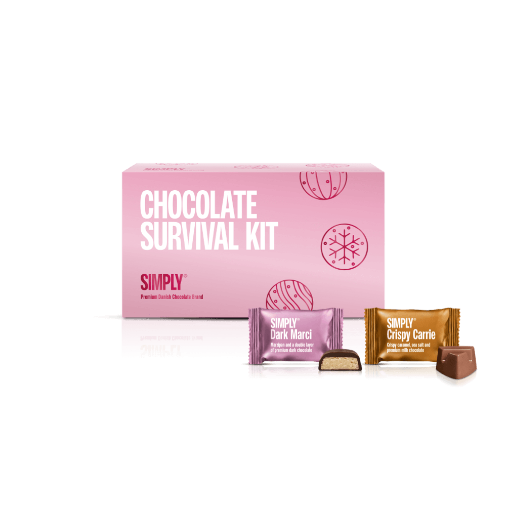 Chokolade Gaveæske 180g - Simply® Chocolate Survival Kit