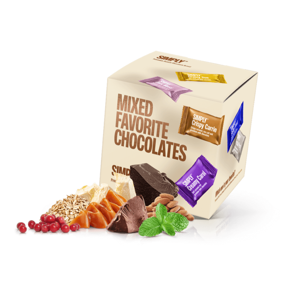 Chokolade æske 90g (9stk) - Simply® Favorites