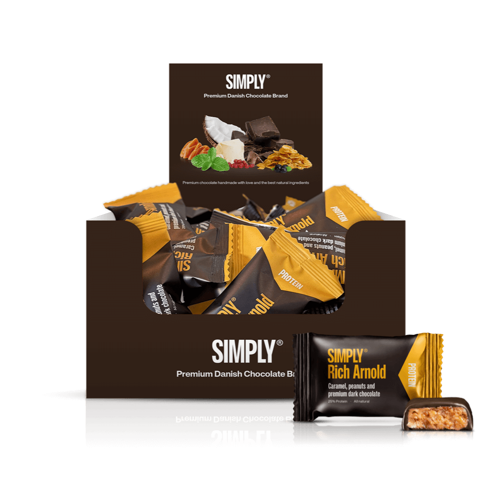 Chokolade Protein Bites kasse - 675g - 75 stk - Simply® Rich Arnold
