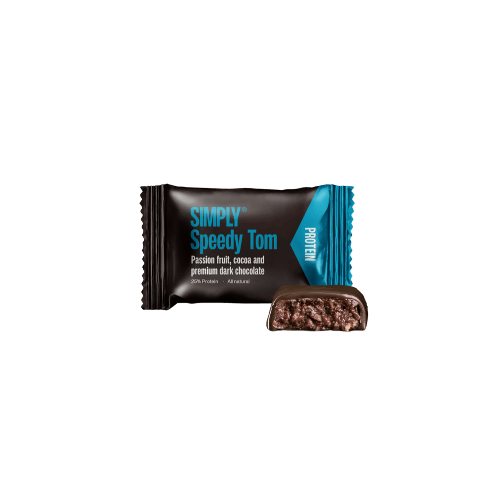 Chokolade Protein Bites kasse - 675g - 75 stk - Simply® Speedy Tom