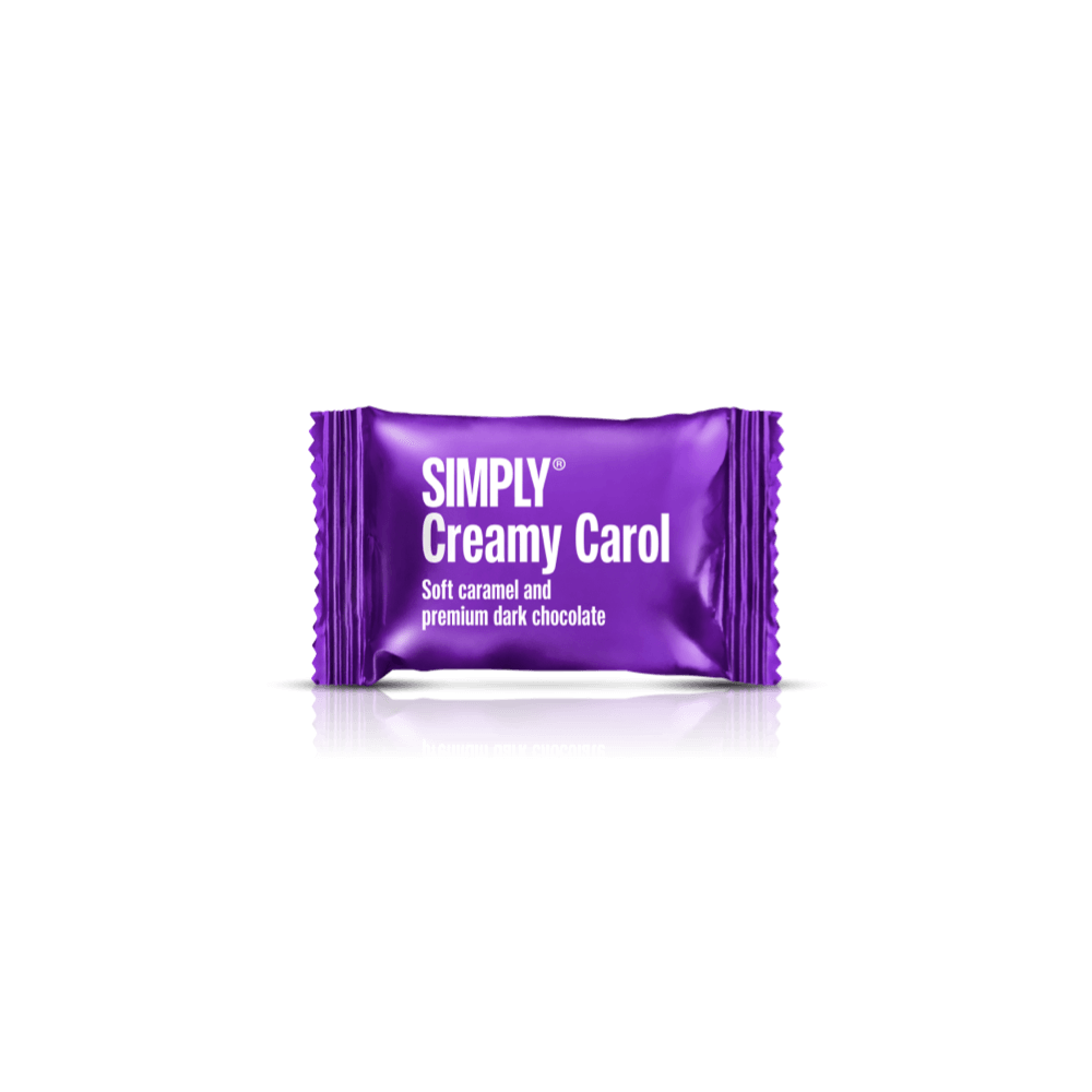 Simply® Creamy Carol - 75 Bites | Blød karamel og premium mørk chokolade - Box of Bites - Simply®