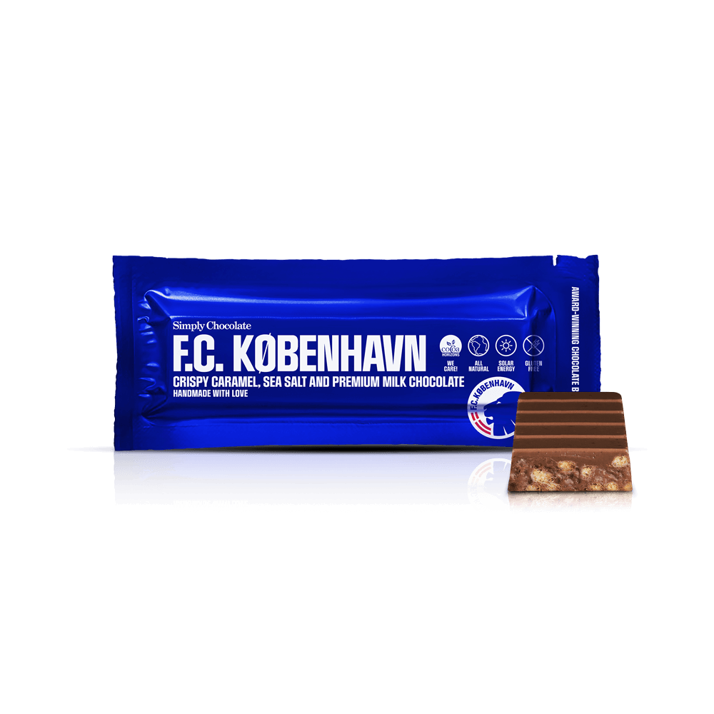 F.C. København | Knasende karamel, havsalt og mælkechokolade - Chocolate Bars - Simply®