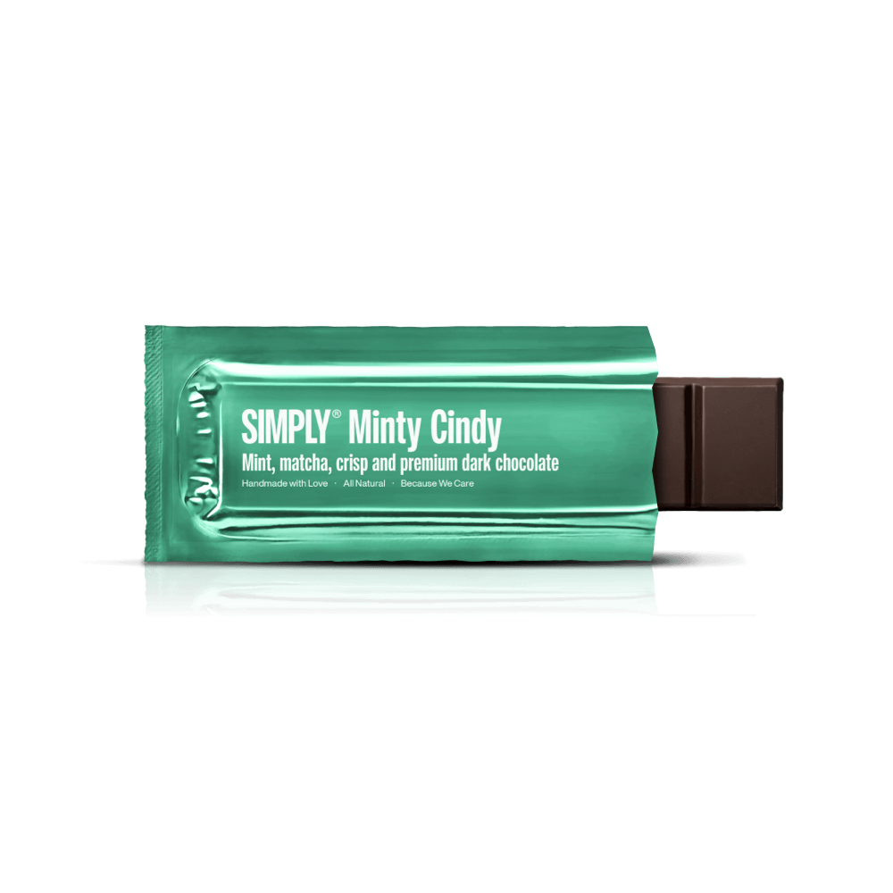 Simply® Minty Cindy | Mint, matcha the, crisp og premium mørk chokolade - Chocolate Bars - Simply®