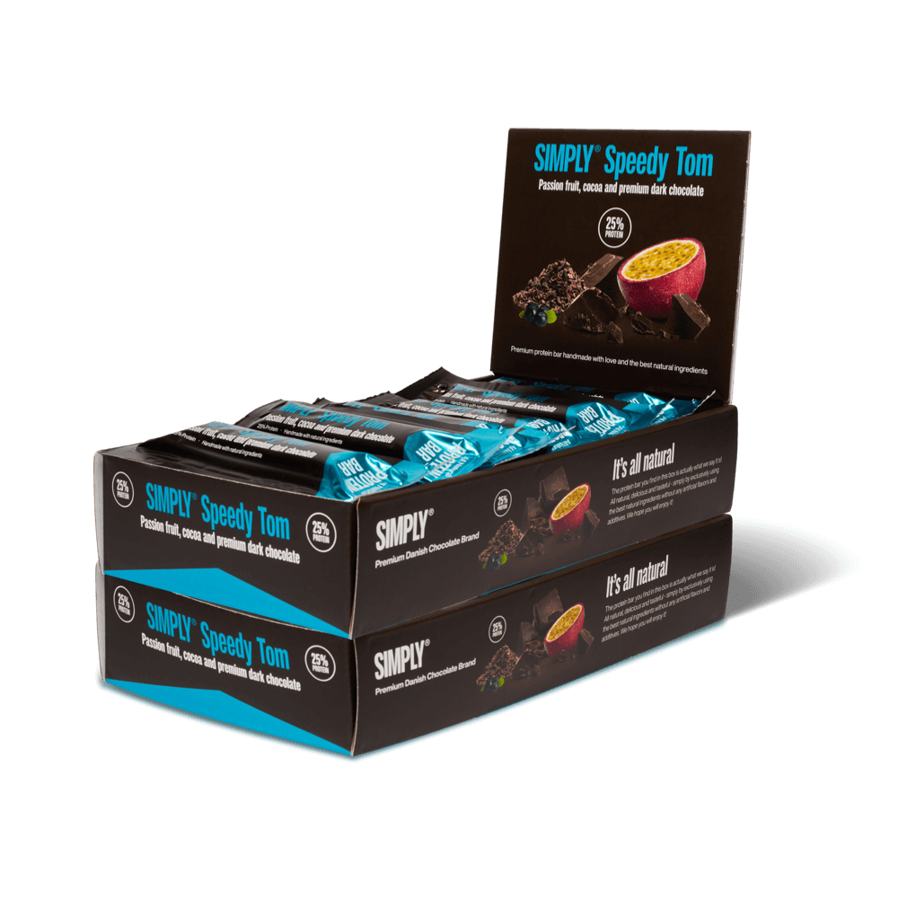 Simply® Speedy Tom Proteinbar | Acai, kakao, passionsfrugt og premium mørk chokolade - Protein bars - Simply®